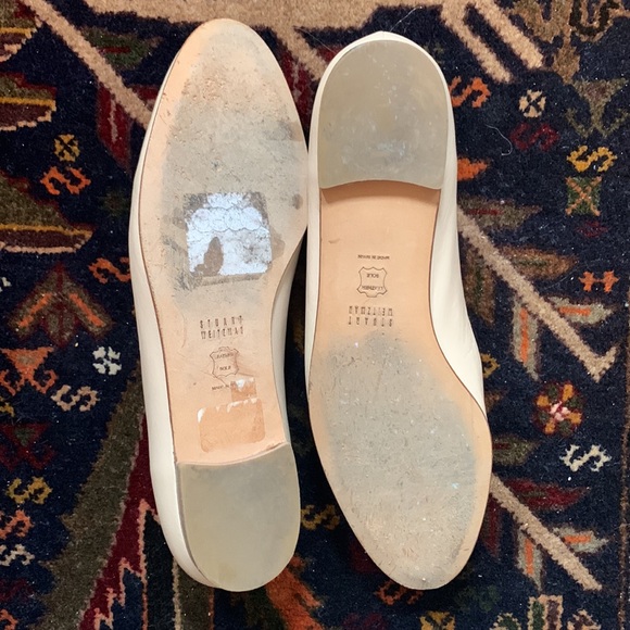 Stuart Weitzman Mask Flats Beige/Ivory - Picture 4 of 6